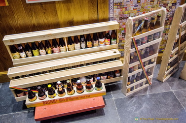 A selection of Belgian beers